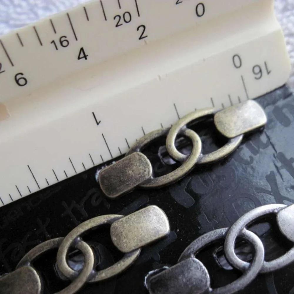6 Scunci Metal Hair Barrette Clips Copper Silver Brass Links Secure Stay Tight